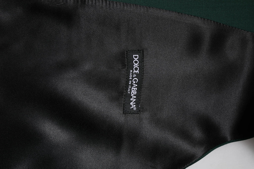 Dolce & Gabbana Green Wool Dress Formal Men Waistcoat Vest by Dolce & Gabbana