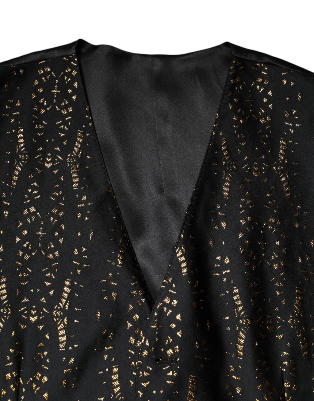 Dolce & Gabbana Black Lurex Dress Formal Men Waistcoat Vest by Dolce & Gabbana