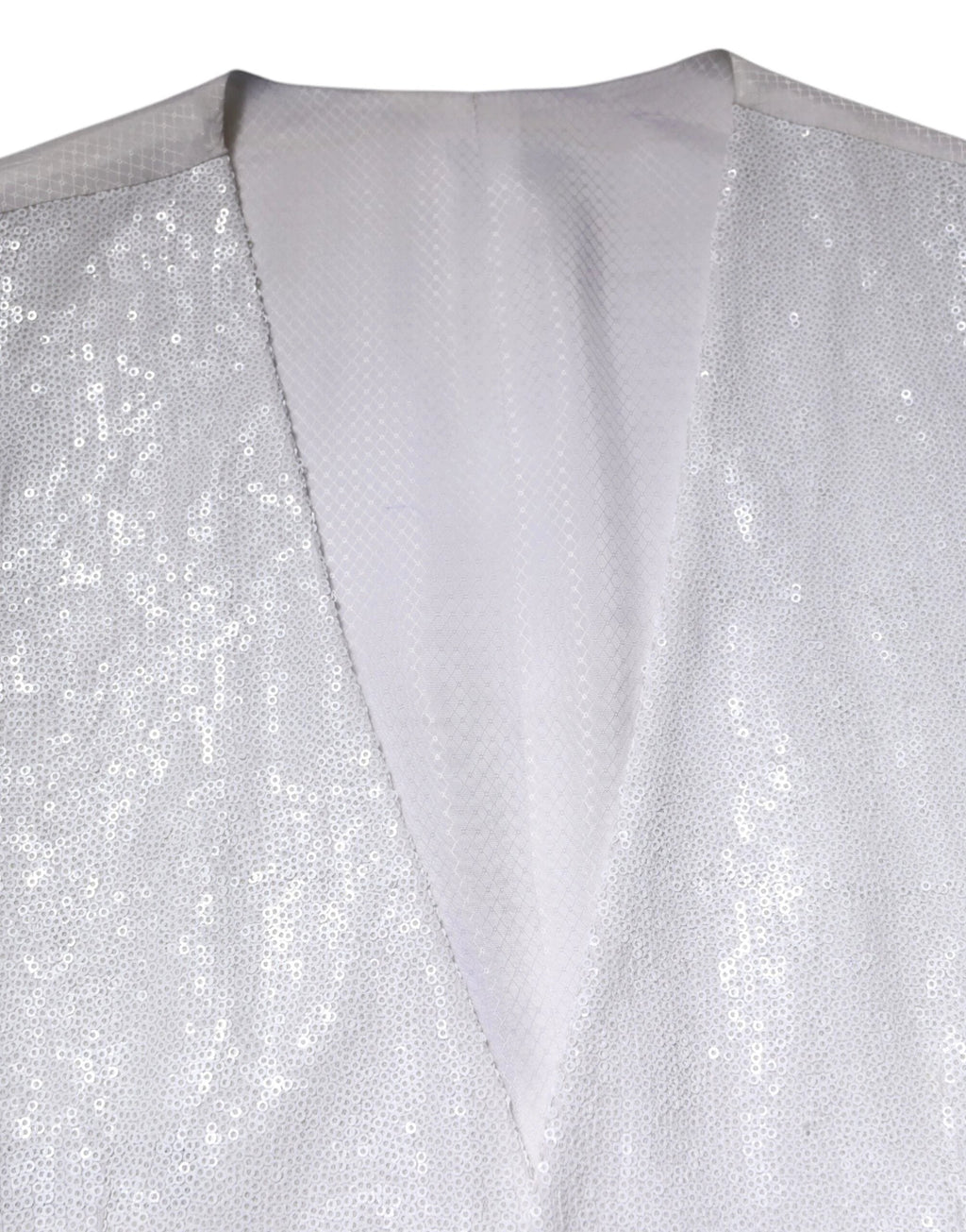 Dolce & Gabbana White Sequined Dress Formal Waistcoat Vest by Dolce & Gabbana