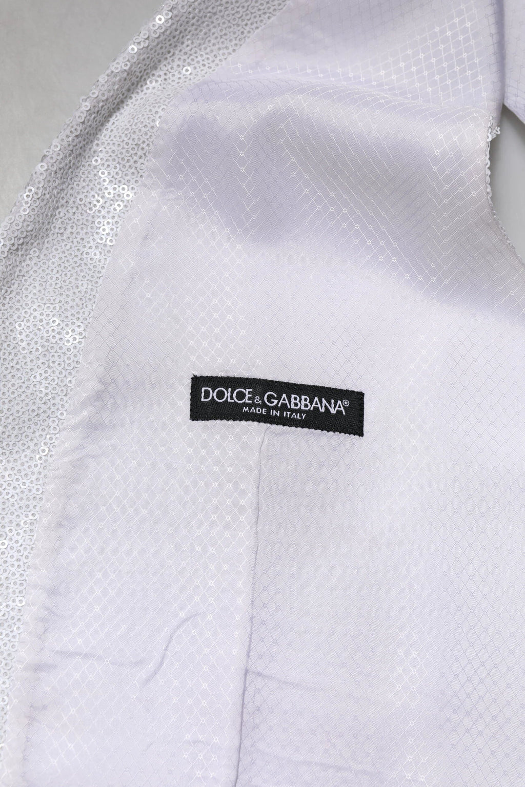Dolce & Gabbana White Sequined Dress Formal Waistcoat Vest by Dolce & Gabbana