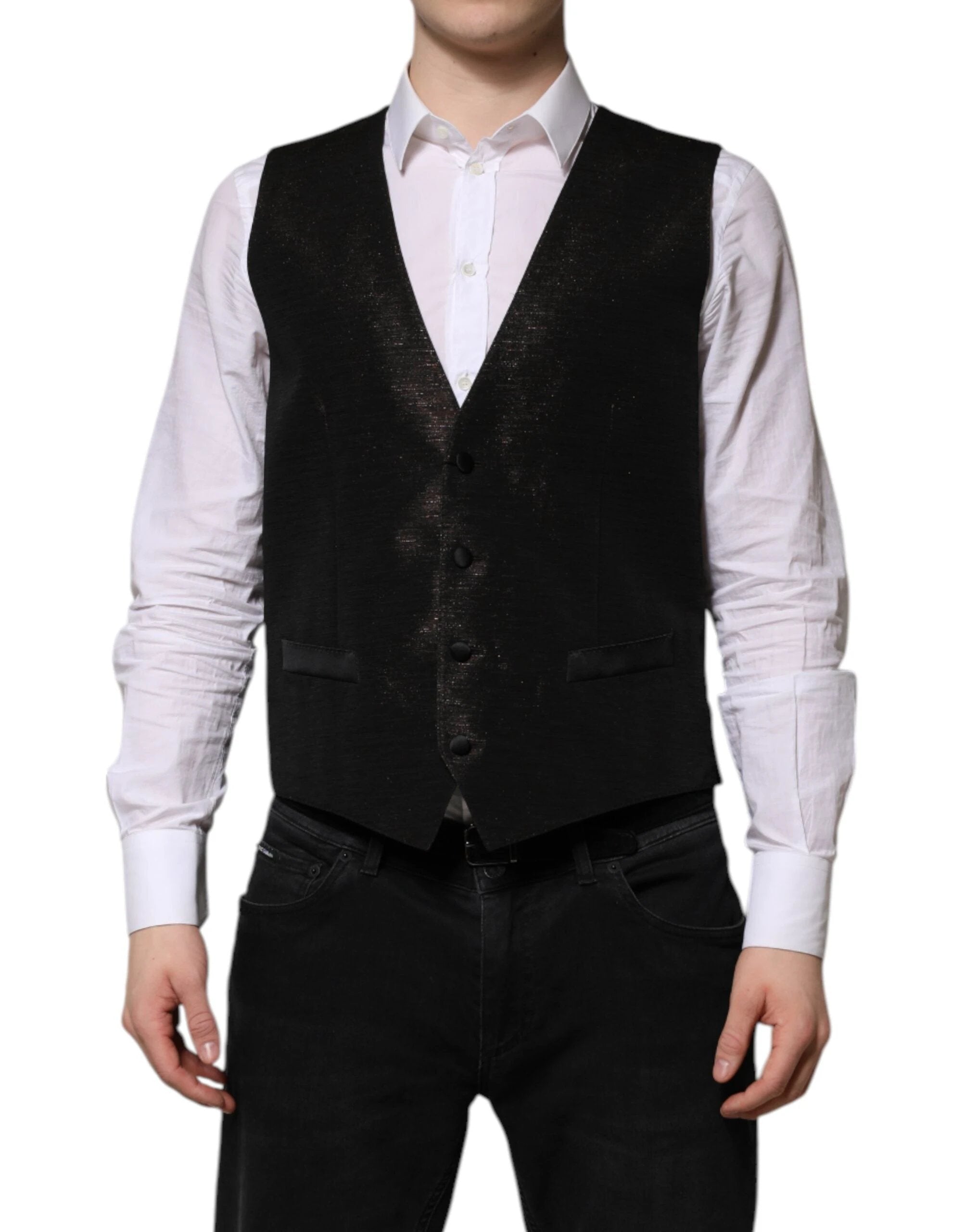 Dolce & Gabbana Dark Brown Dress Formal Men Waistcoat Vest by Dolce & Gabbana