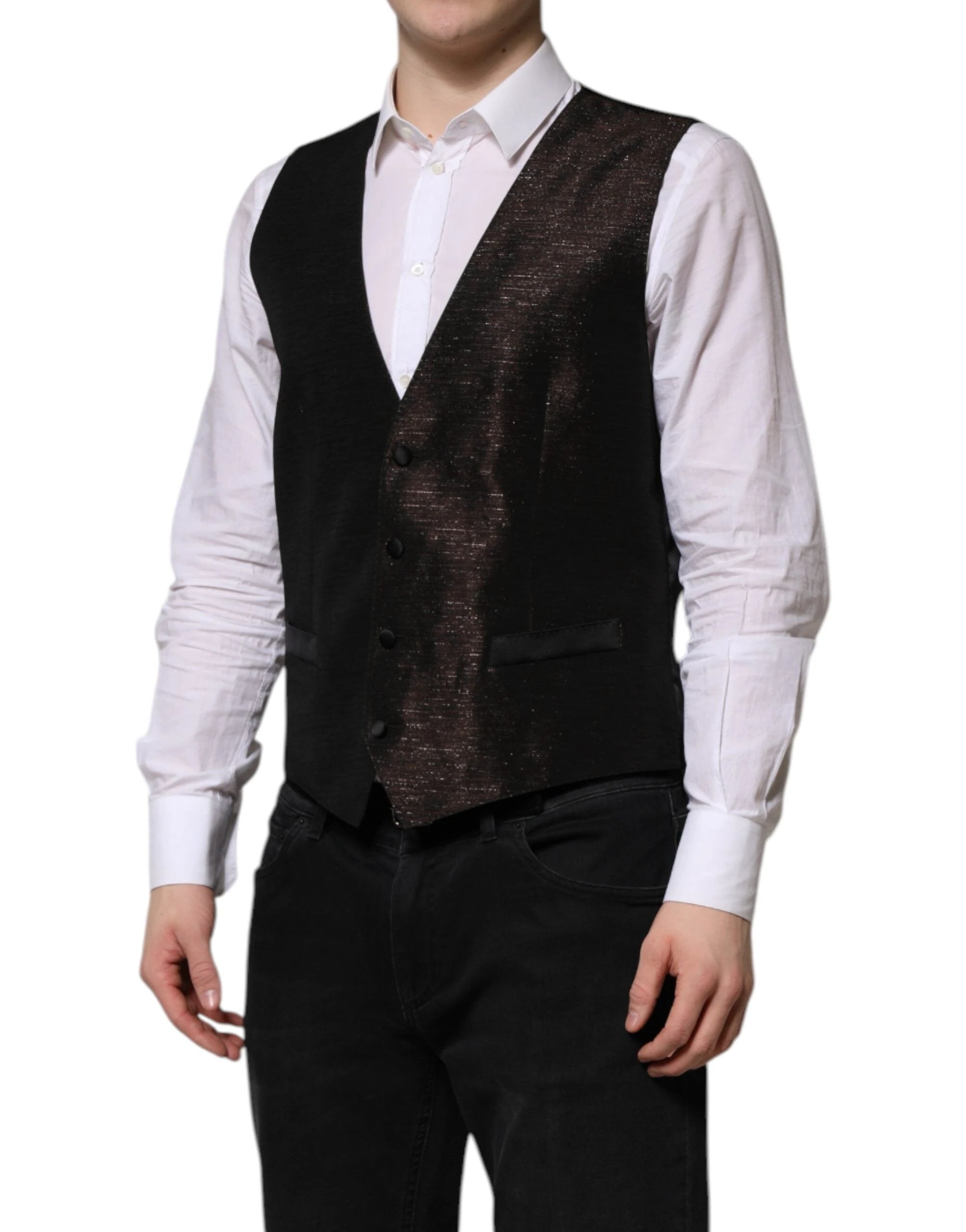 Dolce & Gabbana Dark Brown Dress Formal Men Waistcoat Vest by Dolce & Gabbana