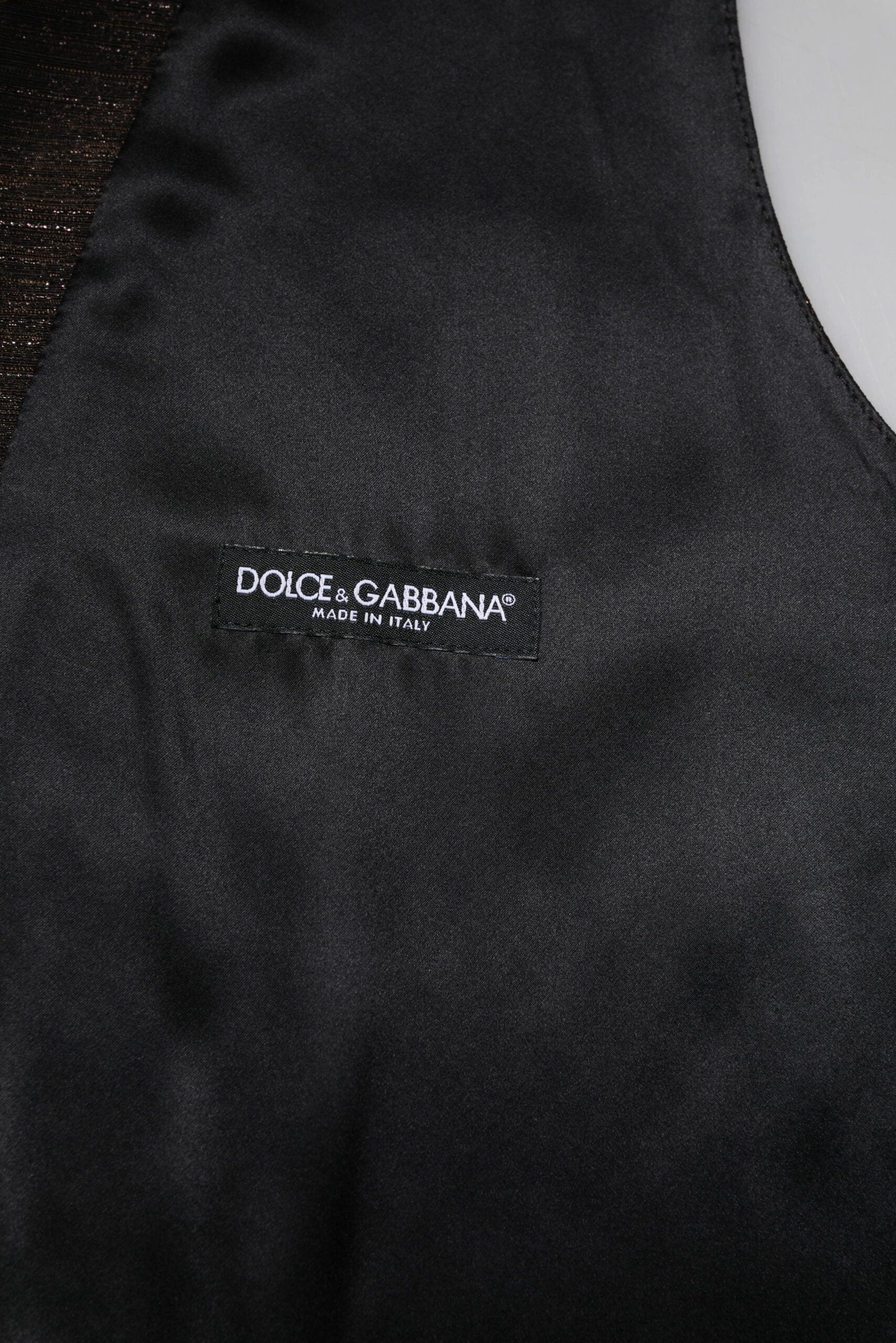 Dolce & Gabbana Dark Brown Dress Formal Men Waistcoat Vest by Dolce & Gabbana