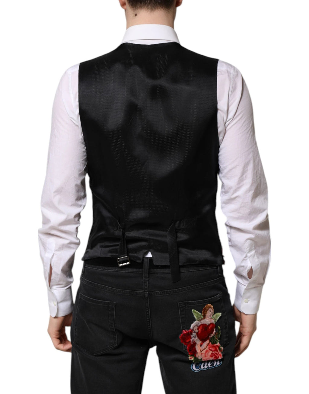 Dolce & Gabbana Red Sequined Dress Formal Men Waistcoat Vest by Dolce & Gabbana