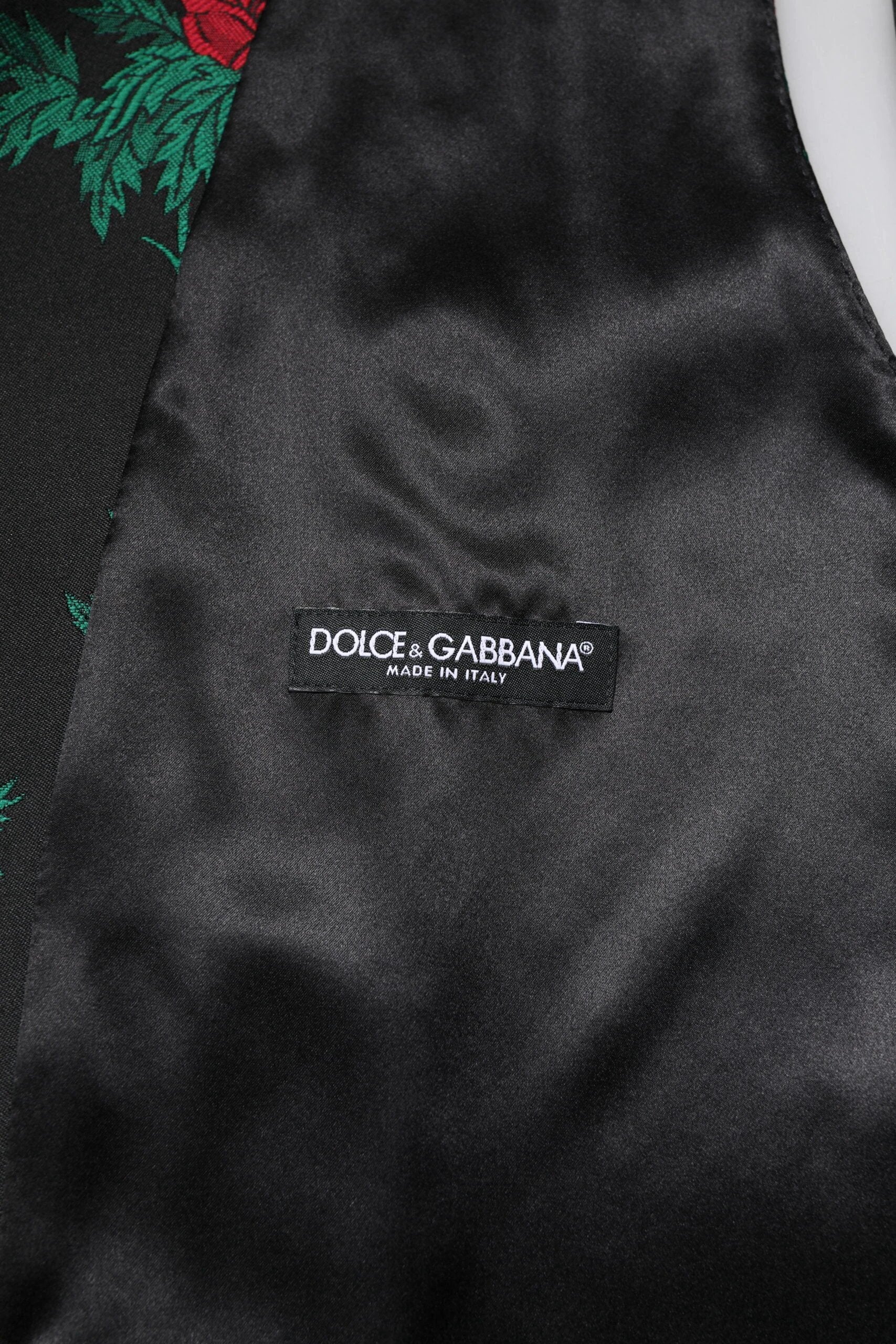 Dolce & Gabbana Red Floral Brocade Formal Men Waistcoat Vest by Dolce & Gabbana
