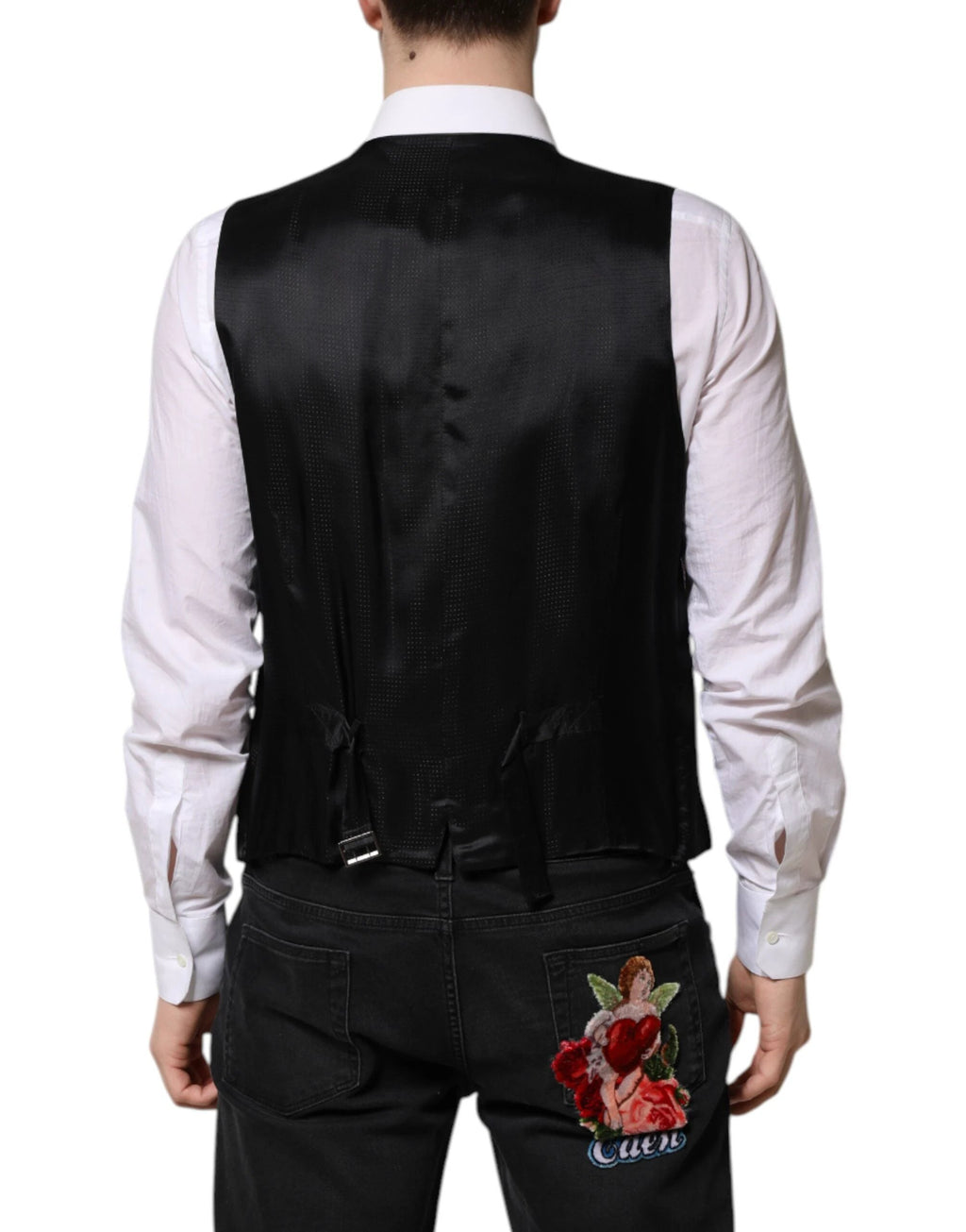 Dolce & Gabbana Purple Sequined Dress Formal Waistcoat Vest by Dolce & Gabbana