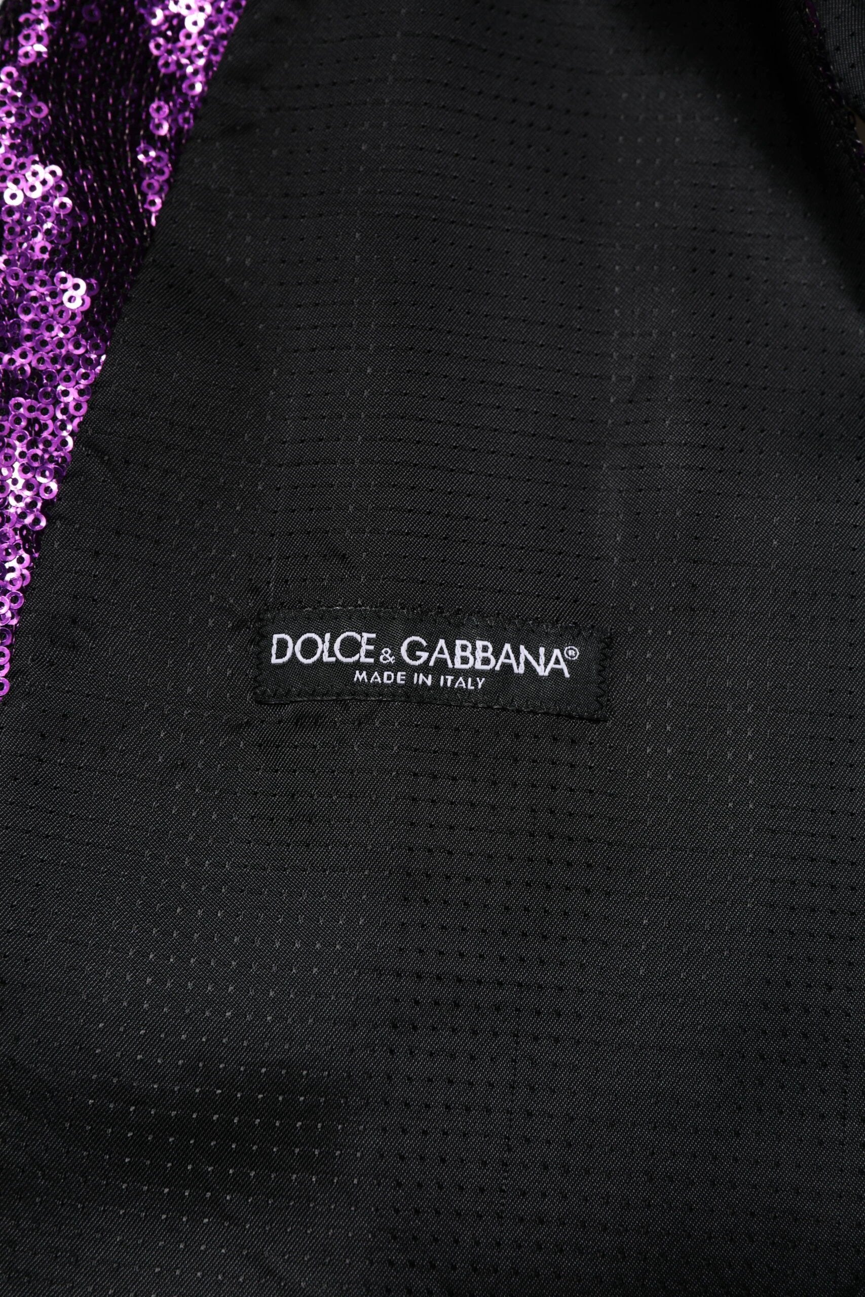 Dolce & Gabbana Purple Sequined Dress Formal Waistcoat Vest by Dolce & Gabbana