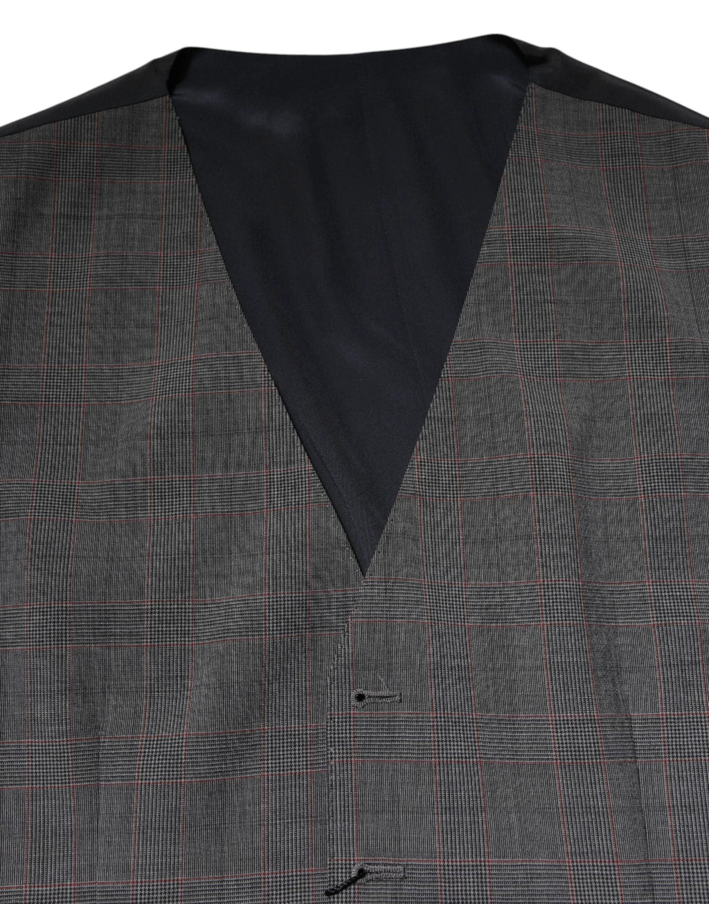 Dolce & Gabbana Gray Plaid Wool Formal Dress Waistcoat Vest by Dolce & Gabbana