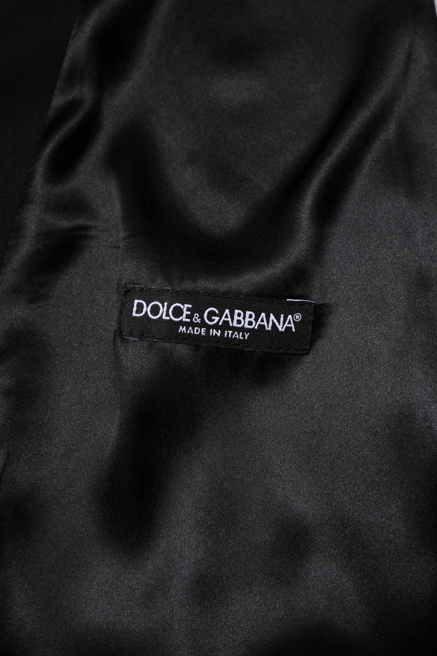 Dolce & Gabbana Black Wool Dress Formal Men Waistcoat Vest by Dolce & Gabbana