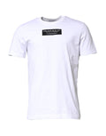 Dolce & Gabbana White Cotton Logo Patch Crew Neck T-shirt by Dolce & Gabbana