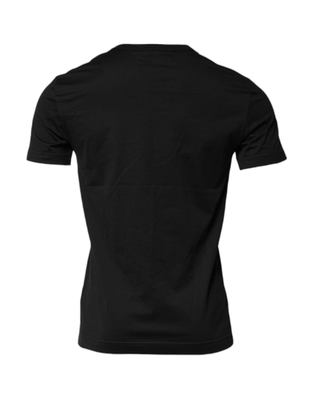 Dolce & Gabbana Black Cotton Short Sleeves Round Neck T-shirt by Dolce & Gabbana