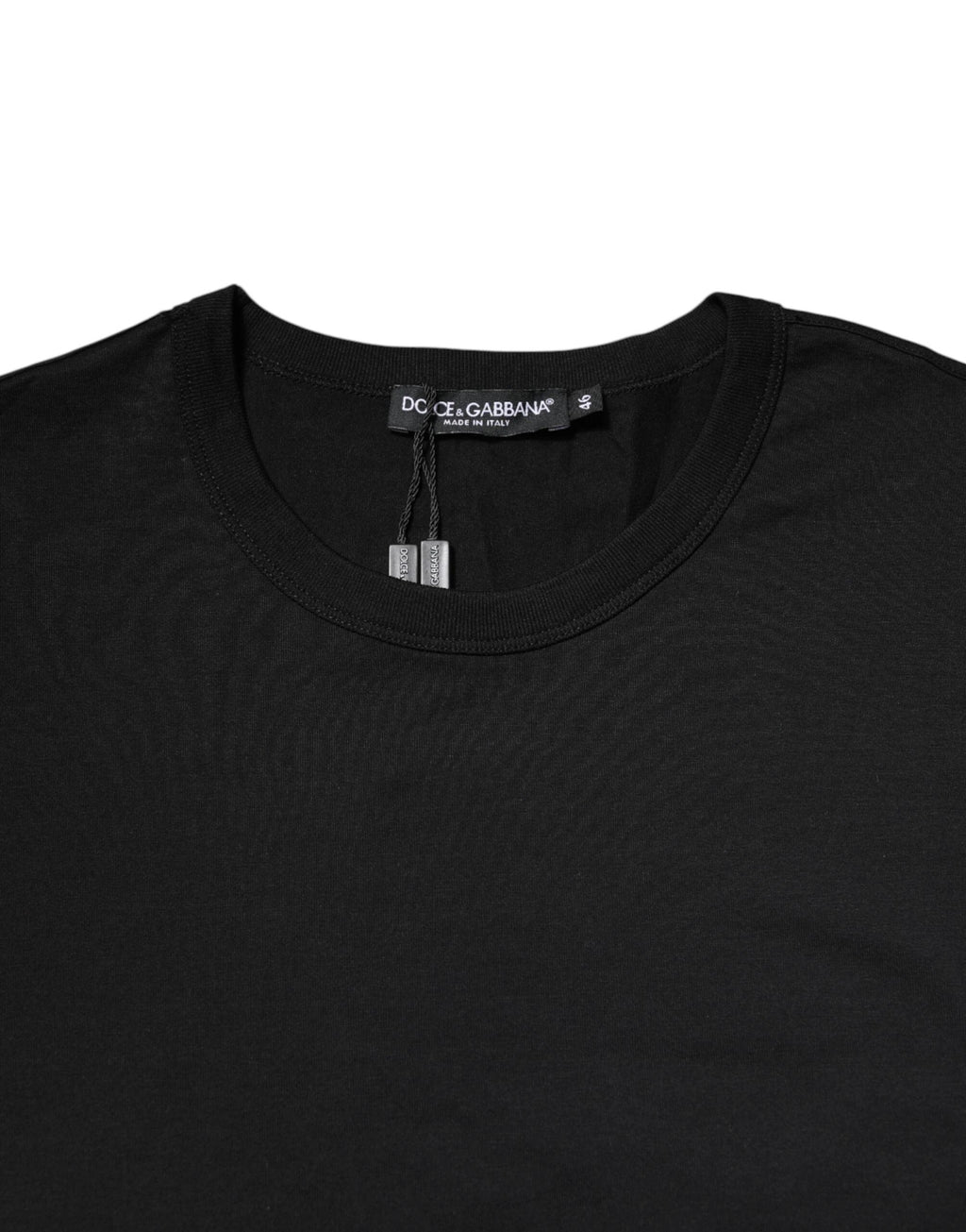 Dolce & Gabbana Black Cotton Short Sleeves Round Neck T-shirt by Dolce & Gabbana