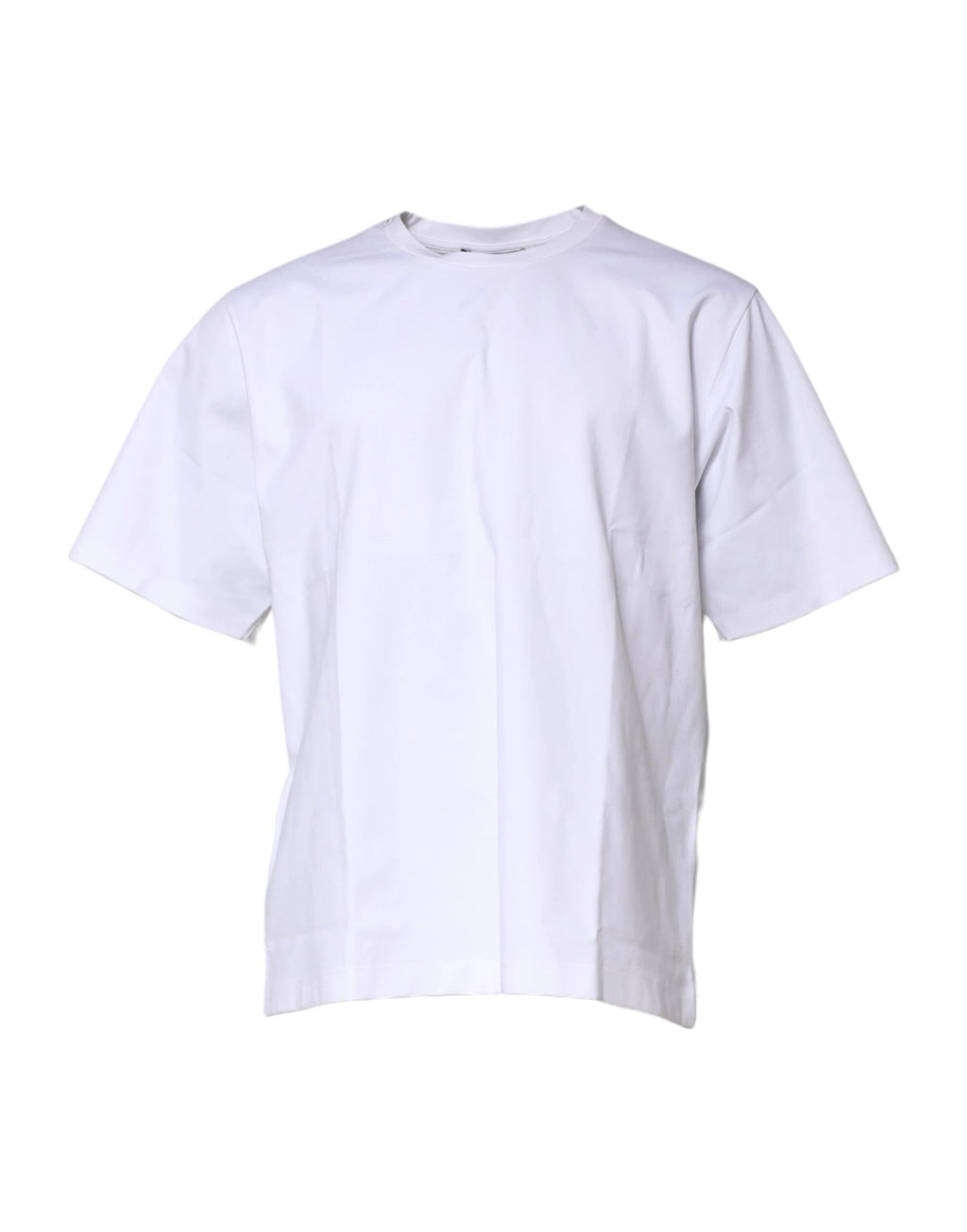 Dolce & Gabbana White Cotton Short Sleeves Crew Neck T-shirt by Dolce & Gabbana