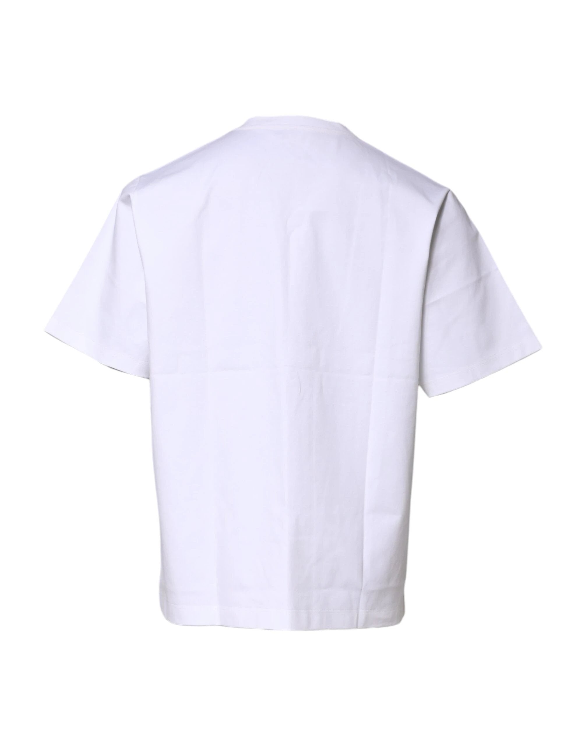 Dolce & Gabbana White Cotton Short Sleeves Crew Neck T-shirt by Dolce & Gabbana
