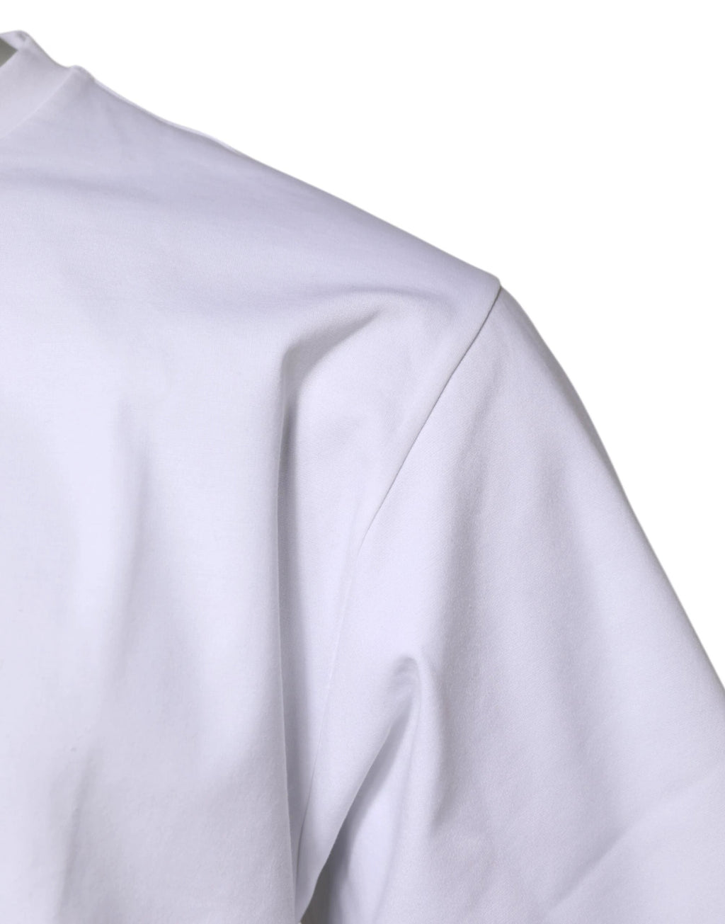 Dolce & Gabbana White Cotton Short Sleeves Crew Neck T-shirt by Dolce & Gabbana