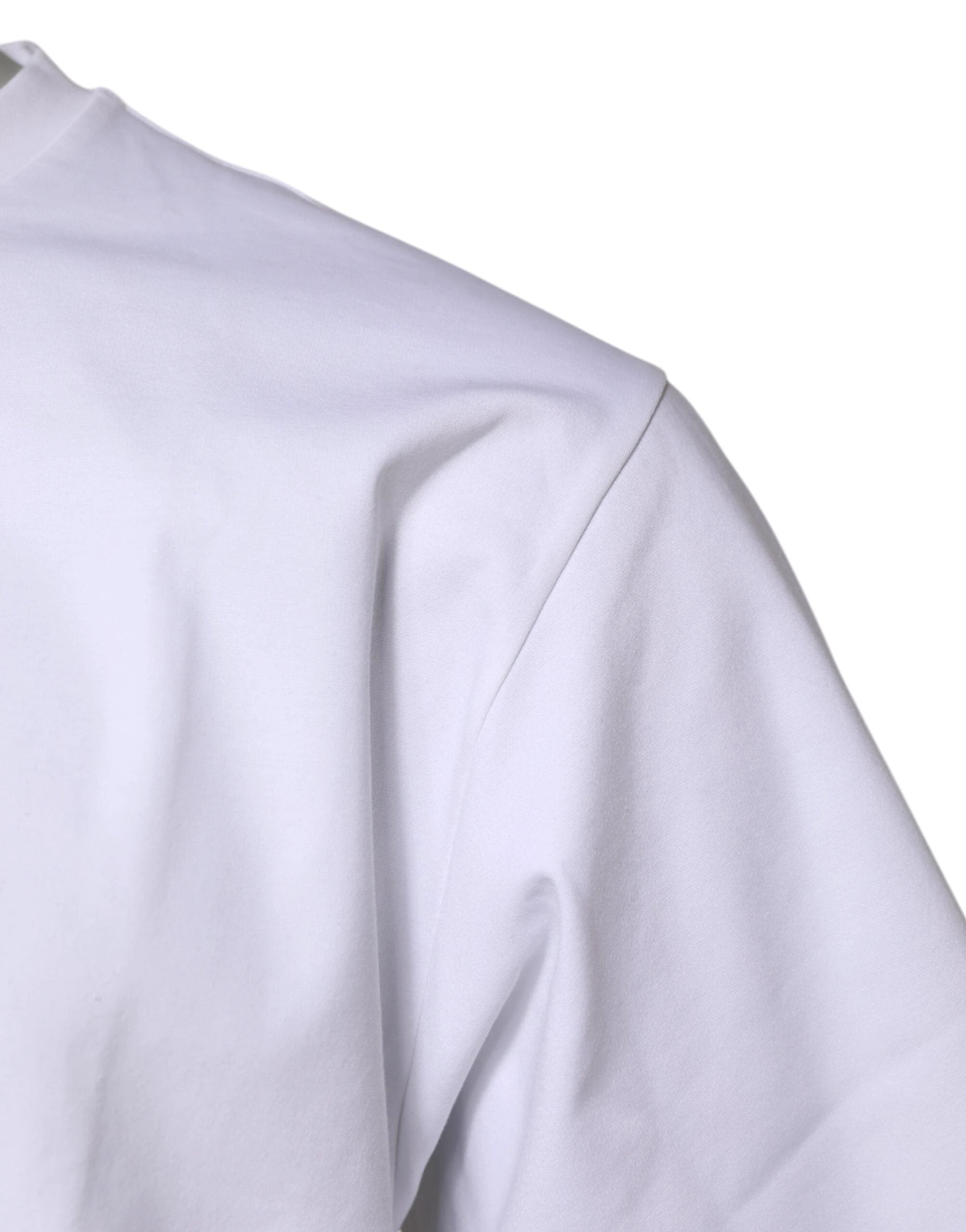 Dolce & Gabbana White Cotton Short Sleeves Crew Neck T-shirt by Dolce & Gabbana