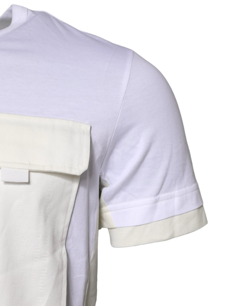 Dolce & Gabbana White Cotton Pocket Short Sleeves T-shirt by Dolce & Gabbana