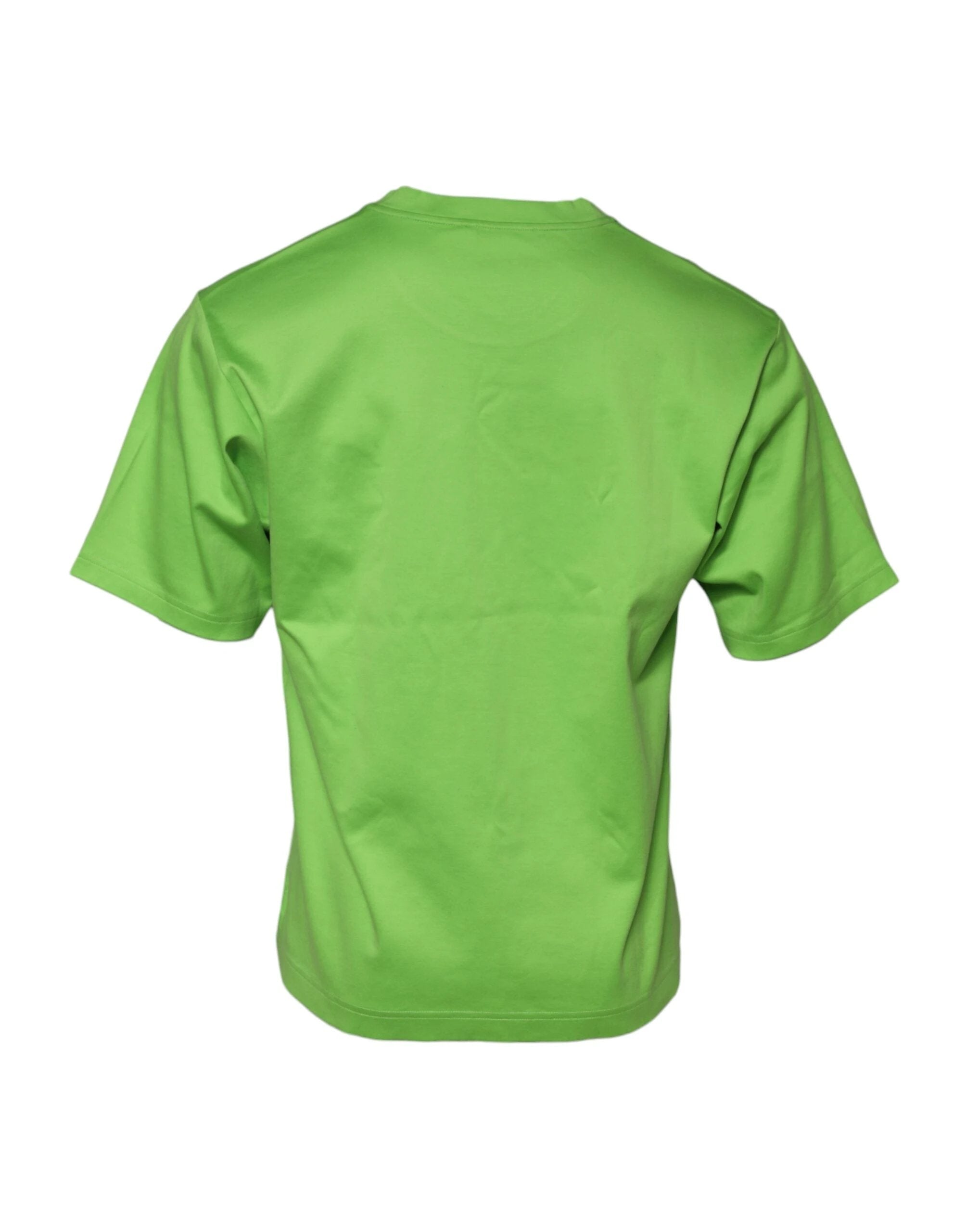 Dolce & Gabbana Green Graphic Printed Round Neck T-shirt by Dolce & Gabbana