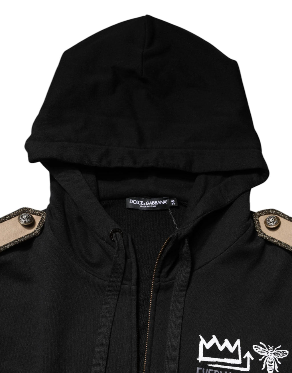 Dolce & Gabbana Black Logo Hooded Full Zip Sweatshirt Jacket by Dolce & Gabbana