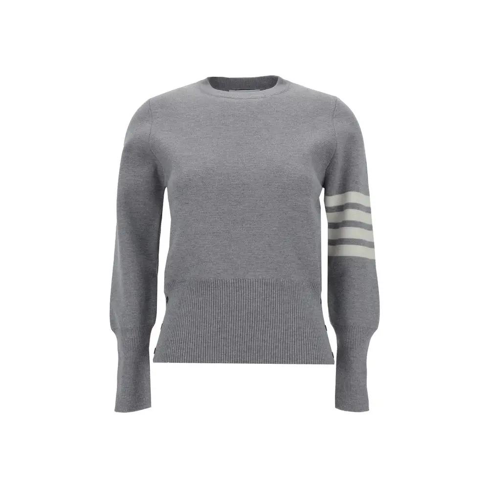Sweat-shirt en laine polaire grise Thom Browne