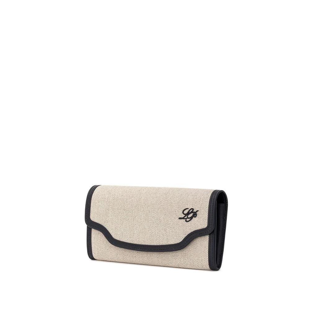 Loro Piana Beige Fabric And Leather Wallet by Loro Piana