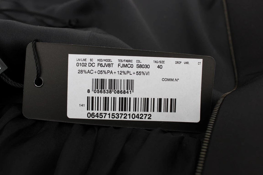 Dolce & Gabbana Black Gray Sheath Gown Full Length Dress by Dolce & Gabbana