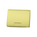 Portefeuille femme en cuir jaune Coccinelle