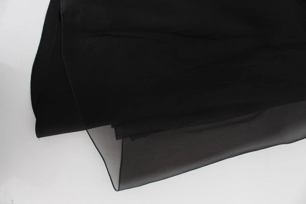 Dolce & Gabbana Black White Floral Silk Sheath Gown Dress by Dolce & Gabbana