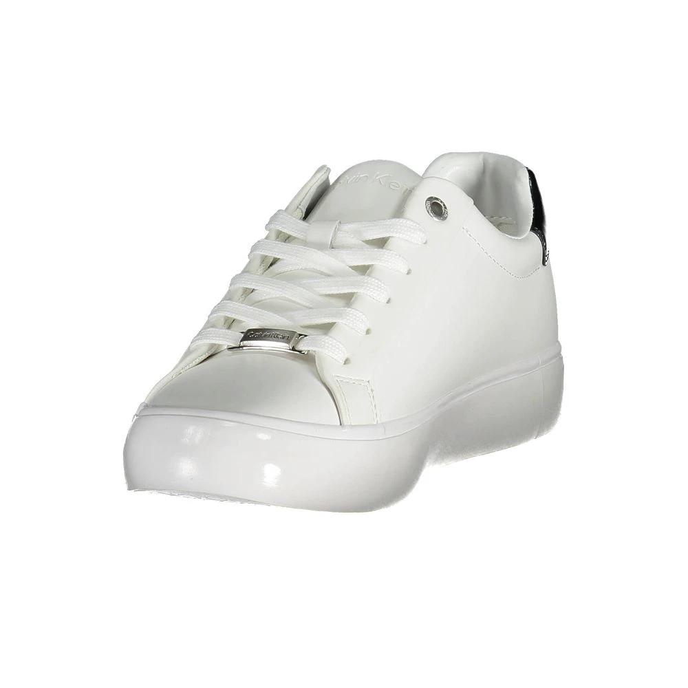 Calvin Klein Bianco Pelle Women Sneaker Calvin Klein