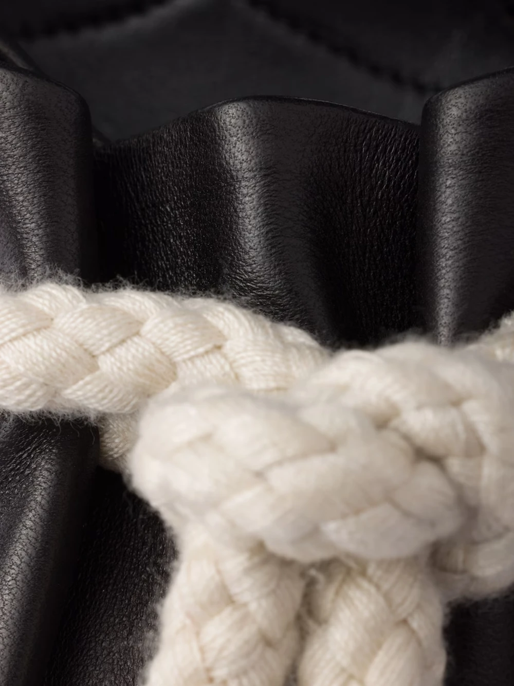 Prada Black Nappa Leather Rope Detail Sandals by Prada