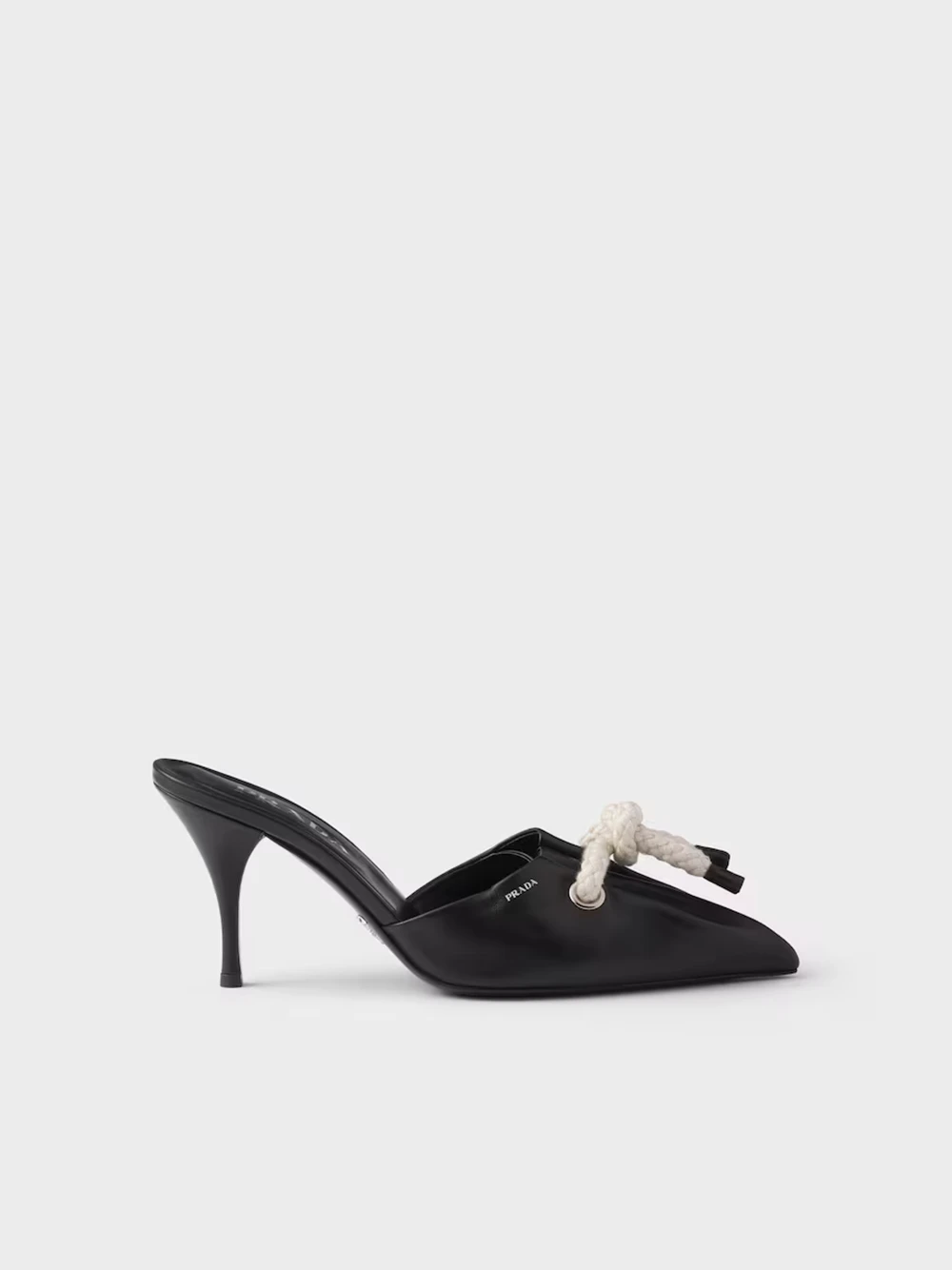 Prada Black Nappa Leather Rope Detail Sandals by Prada