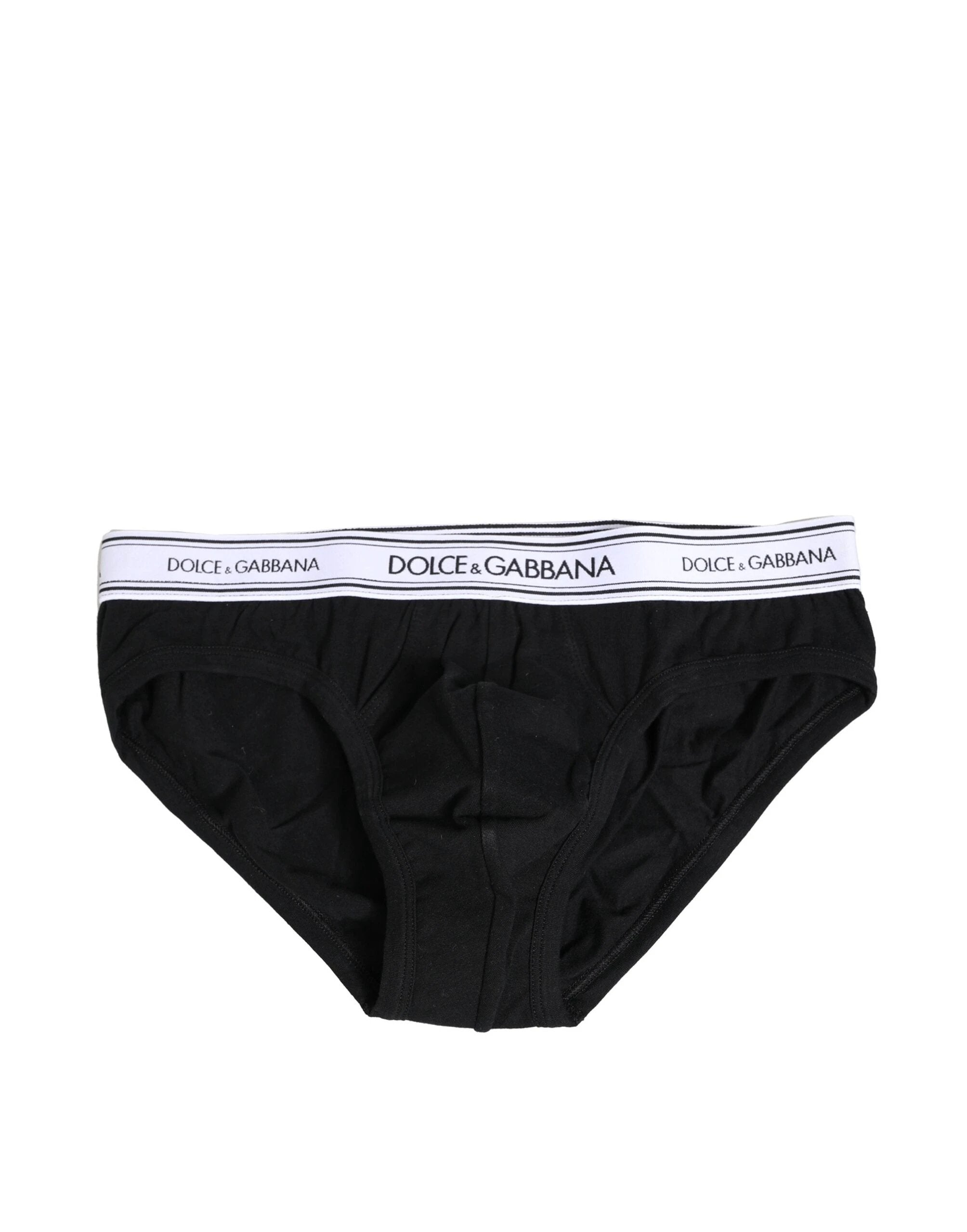 Dolce & Gabbana Black Cotton Stretch Regular Brief Underwear by Dolce & Gabbana