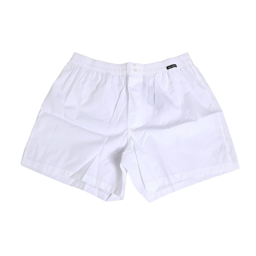 Dolce & Gabbana White Cotton Regular Boxer Shorts Underwear by Dolce & Gabbana
