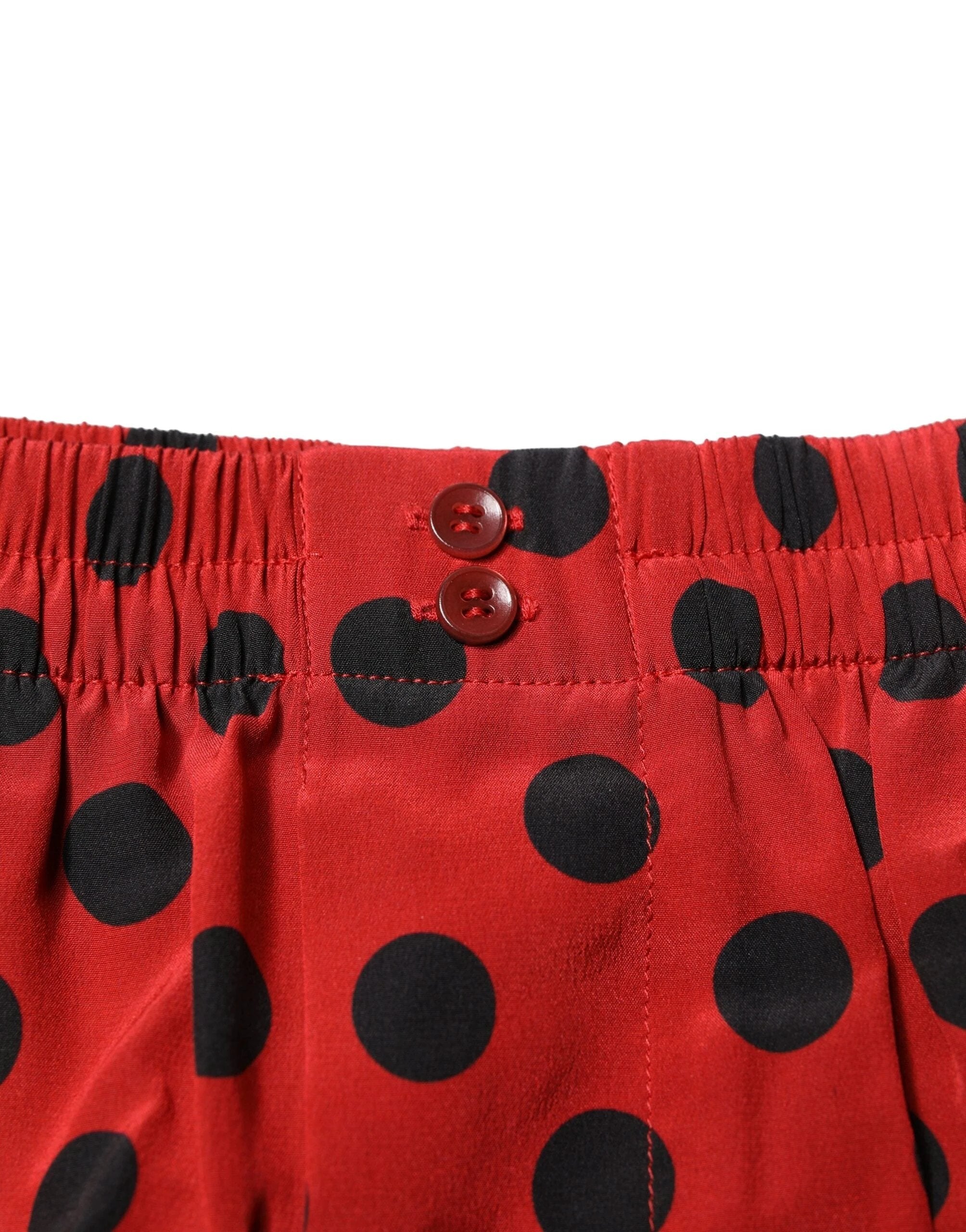 Dolce & Gabbana Red Silk Polka Dot Boxer Shorts Underwear by Dolce & Gabbana