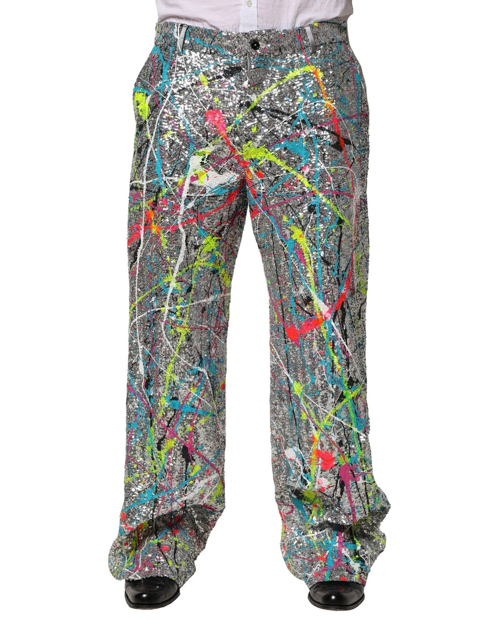 Dolce & Gabbana Multicolor Sequined Embellished Pants by Dolce & Gabbana