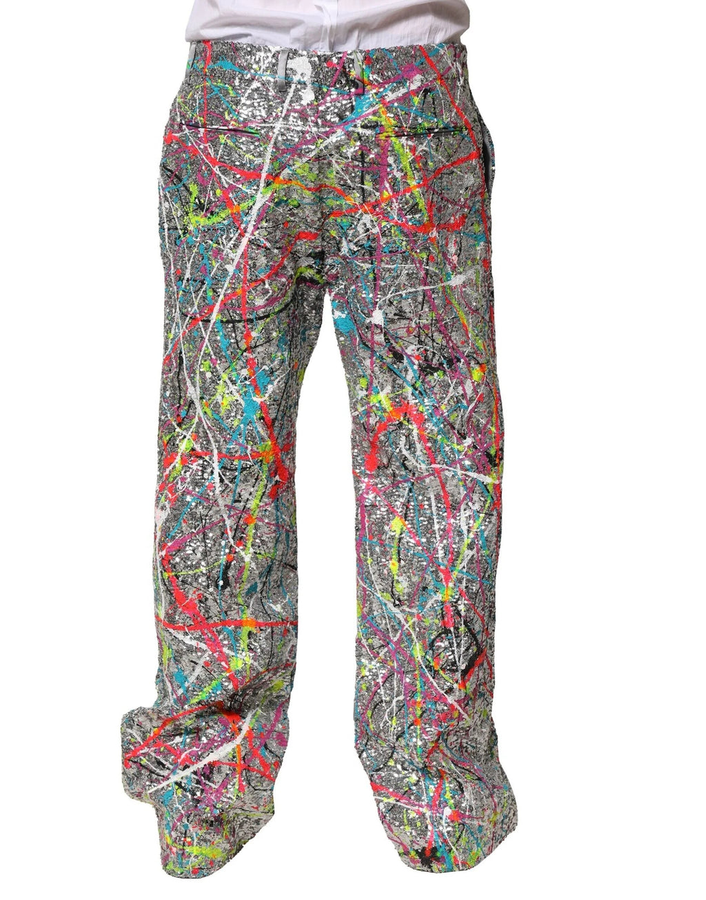 Dolce & Gabbana Multicolor Sequined Embellished Pants by Dolce & Gabbana