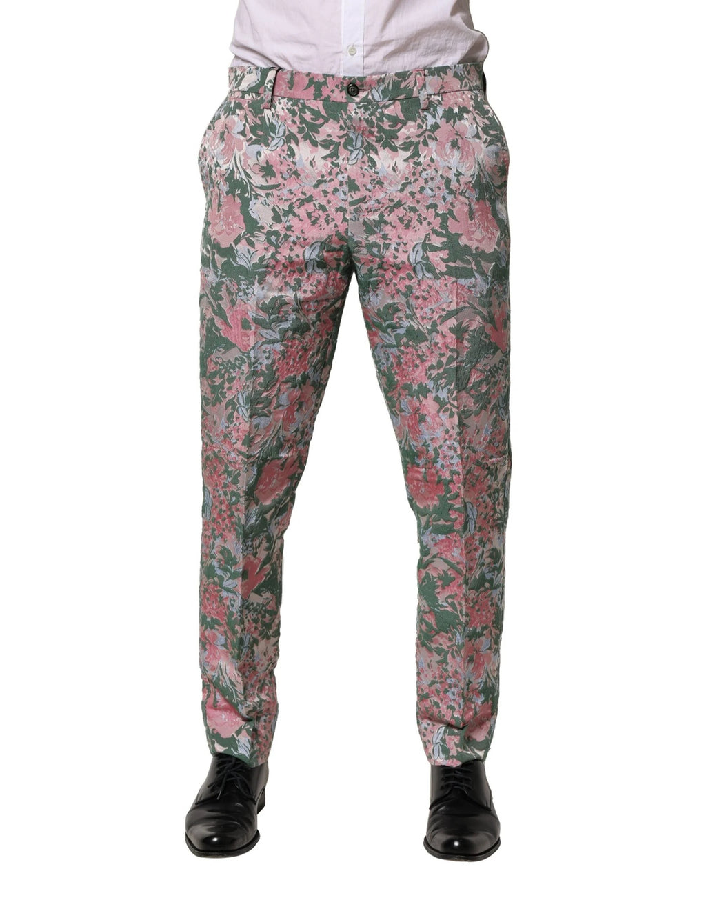 Dolce & Gabbana Multicolor Floral Jacquard Pants by Dolce & Gabbana