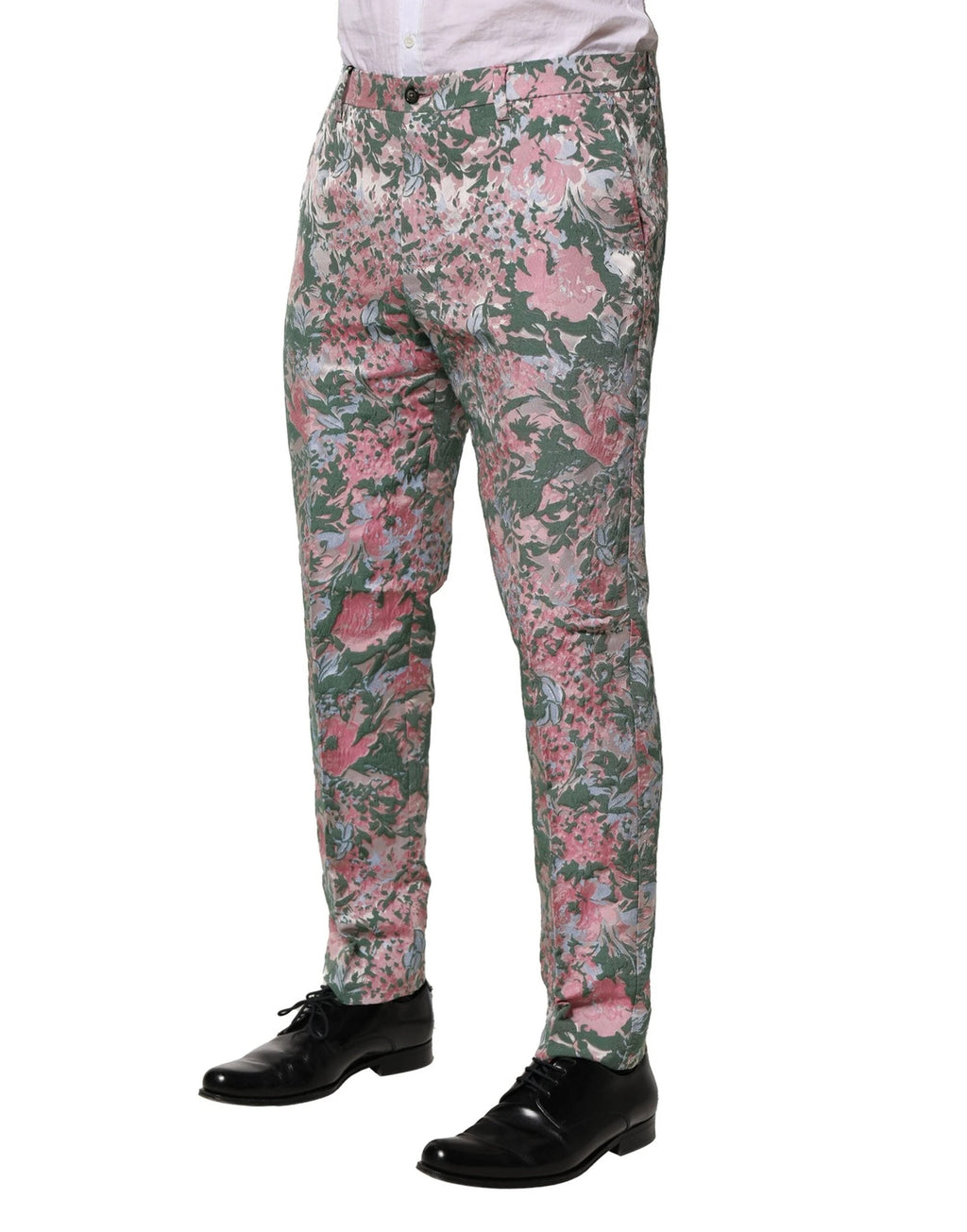 Dolce & Gabbana Multicolor Floral Jacquard Pants by Dolce & Gabbana