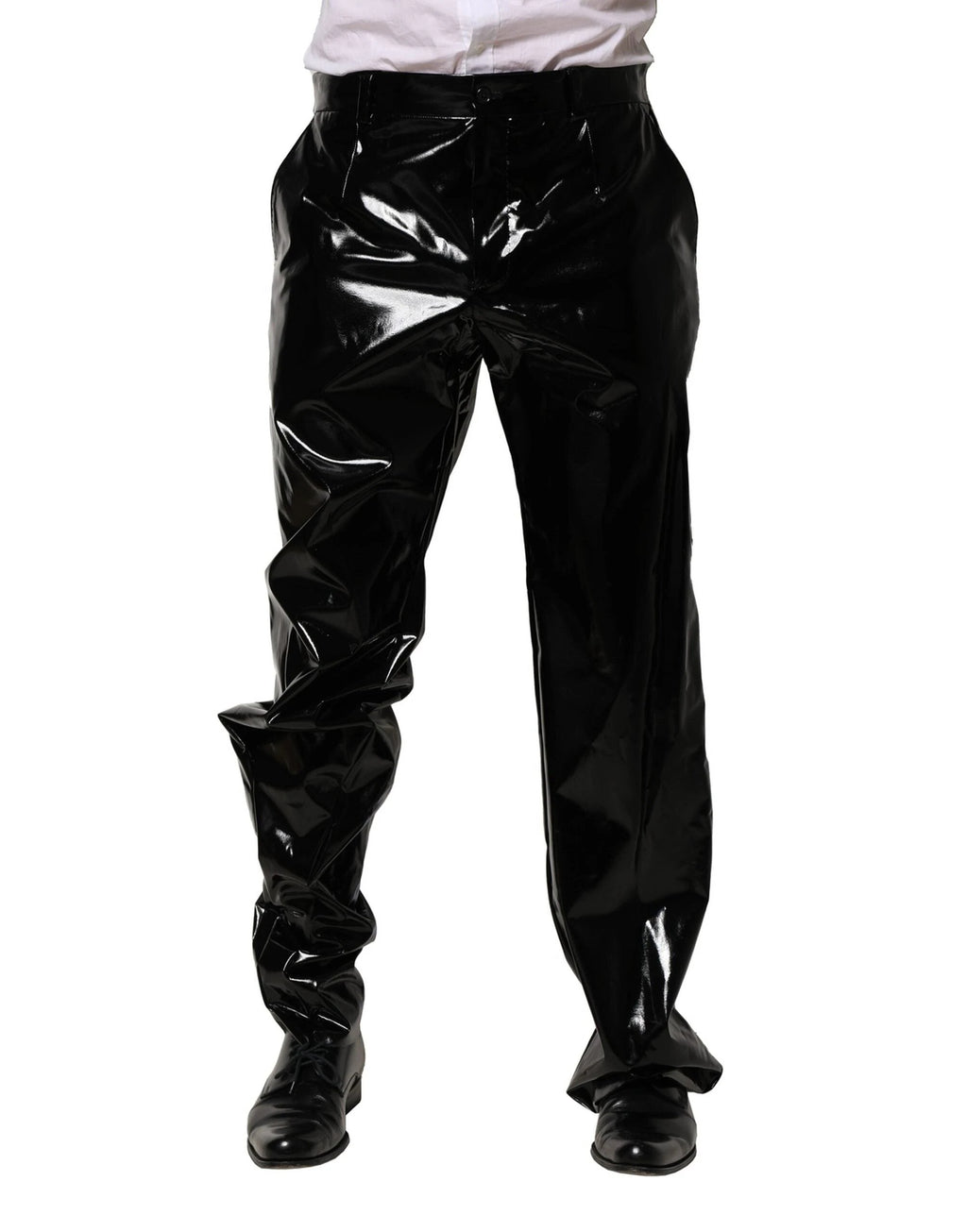 Dolce & Gabbana Black Nylon Straight Men Pants by Dolce & Gabbana