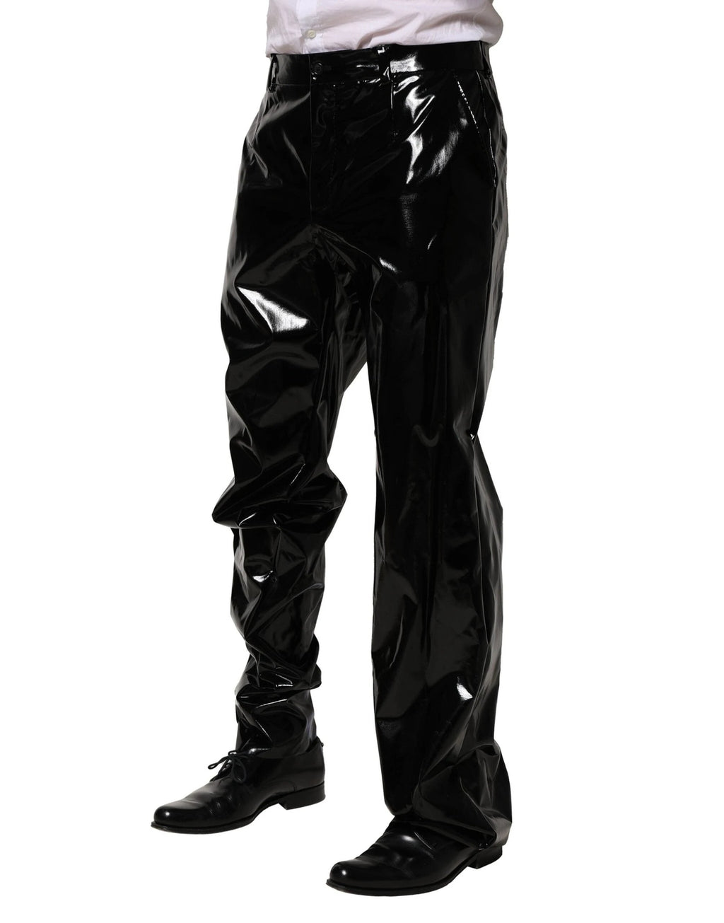 Dolce & Gabbana Black Nylon Straight Men Pants by Dolce & Gabbana