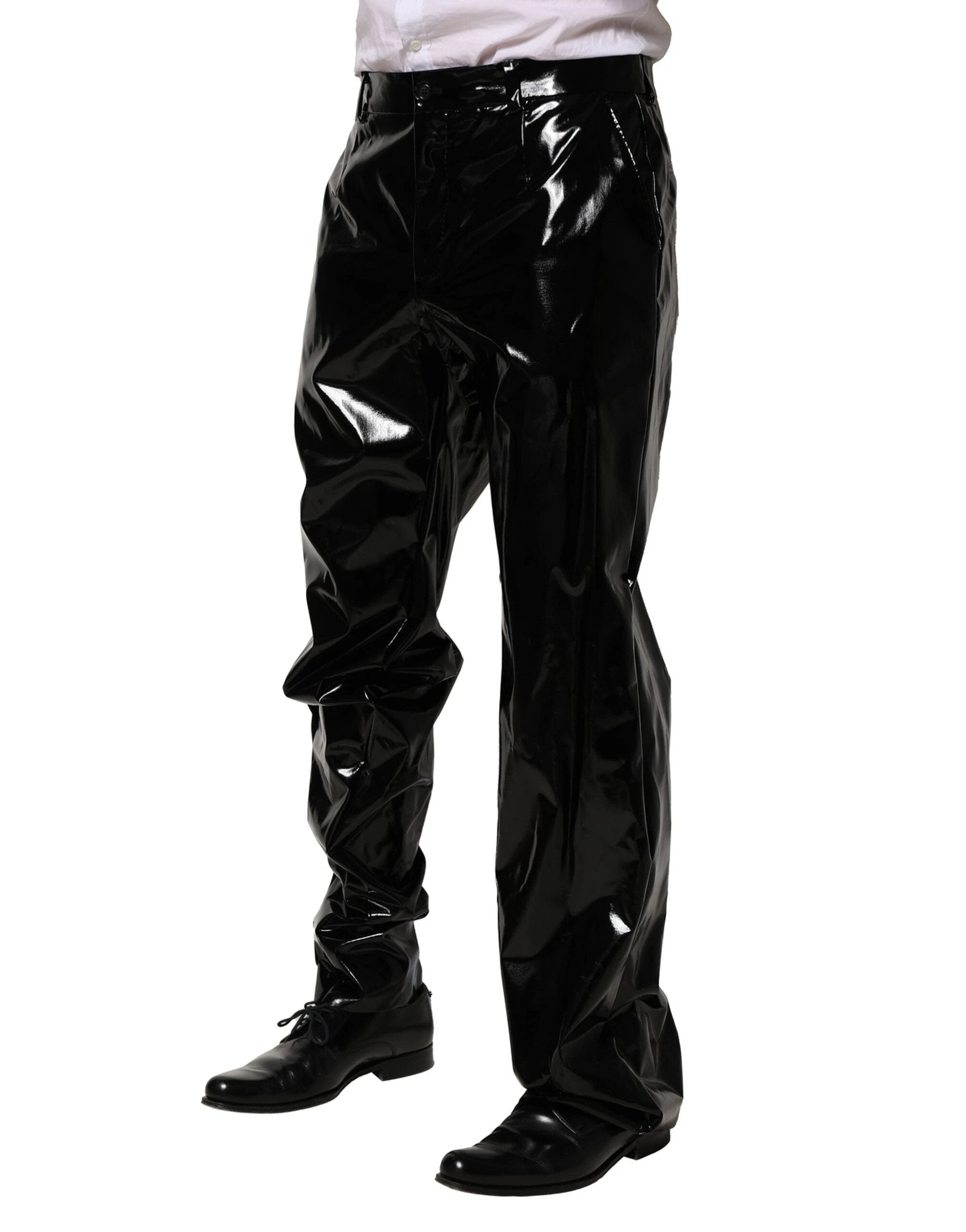 Dolce & Gabbana Black Nylon Straight Men Pants by Dolce & Gabbana