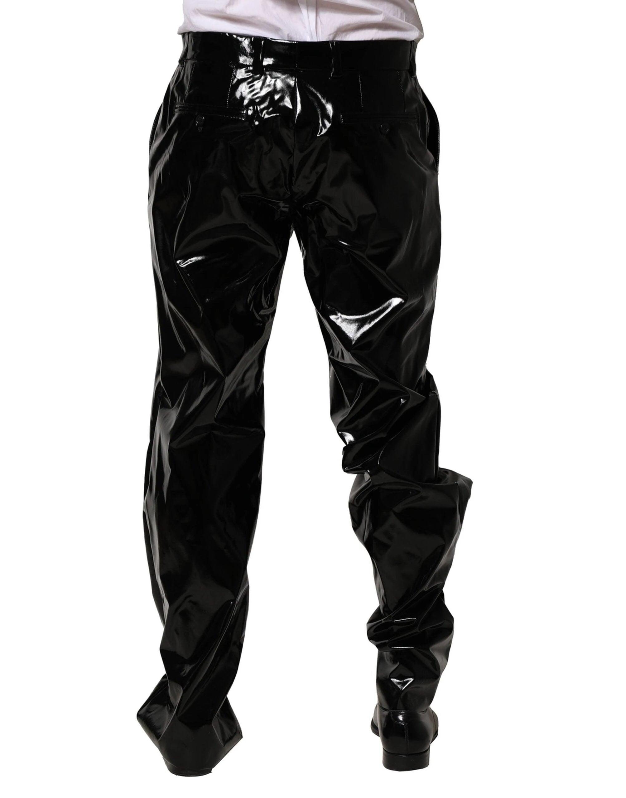 Dolce & Gabbana Black Nylon Straight Men Pants by Dolce & Gabbana