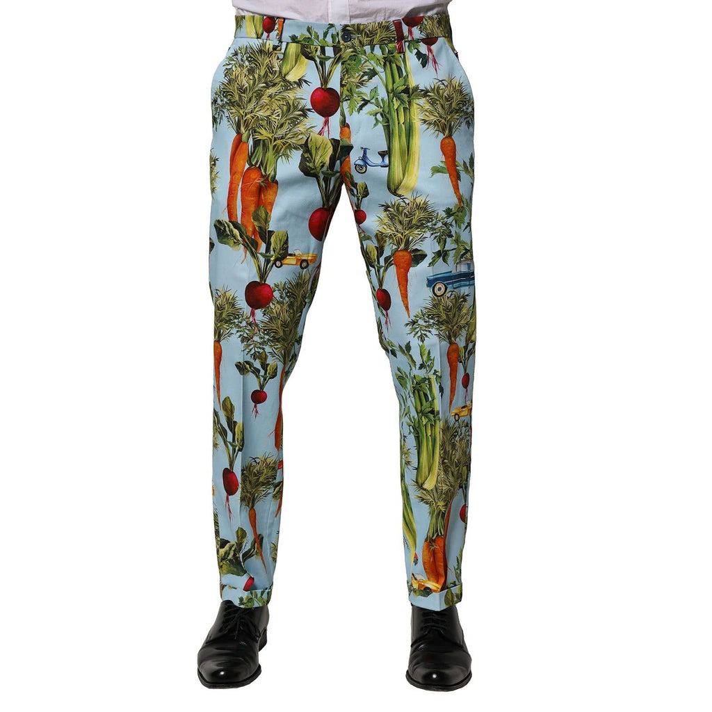 Dolce & Gabbana Multicolor Cotton Tapered Men Pants by Dolce & Gabbana