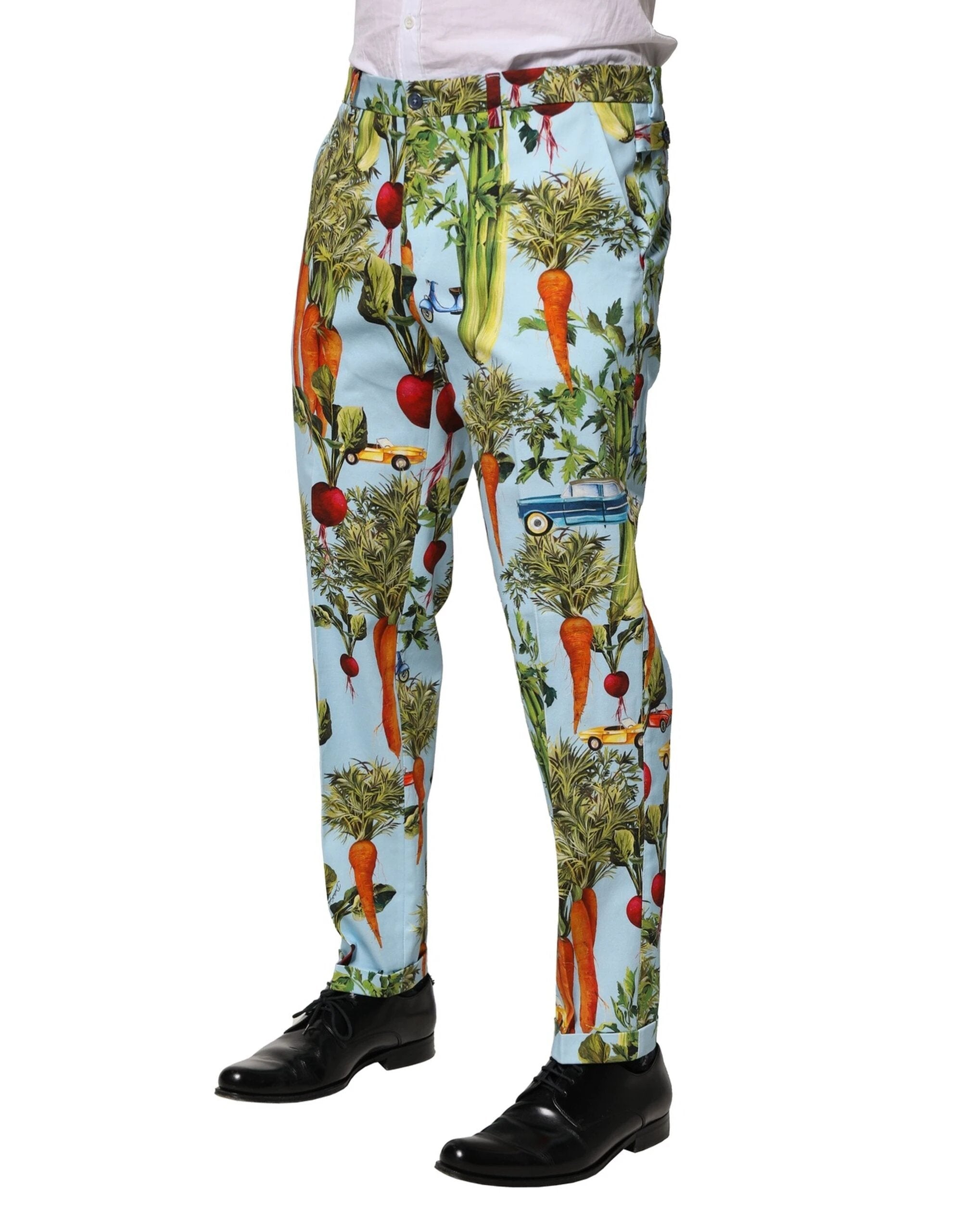 Dolce & Gabbana Multicolor Cotton Tapered Men Pants by Dolce & Gabbana