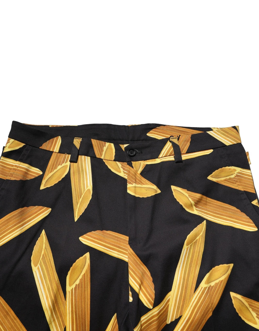 Dolce & Gabbana Black Pasta Print Tapered Men Pants by Dolce & Gabbana