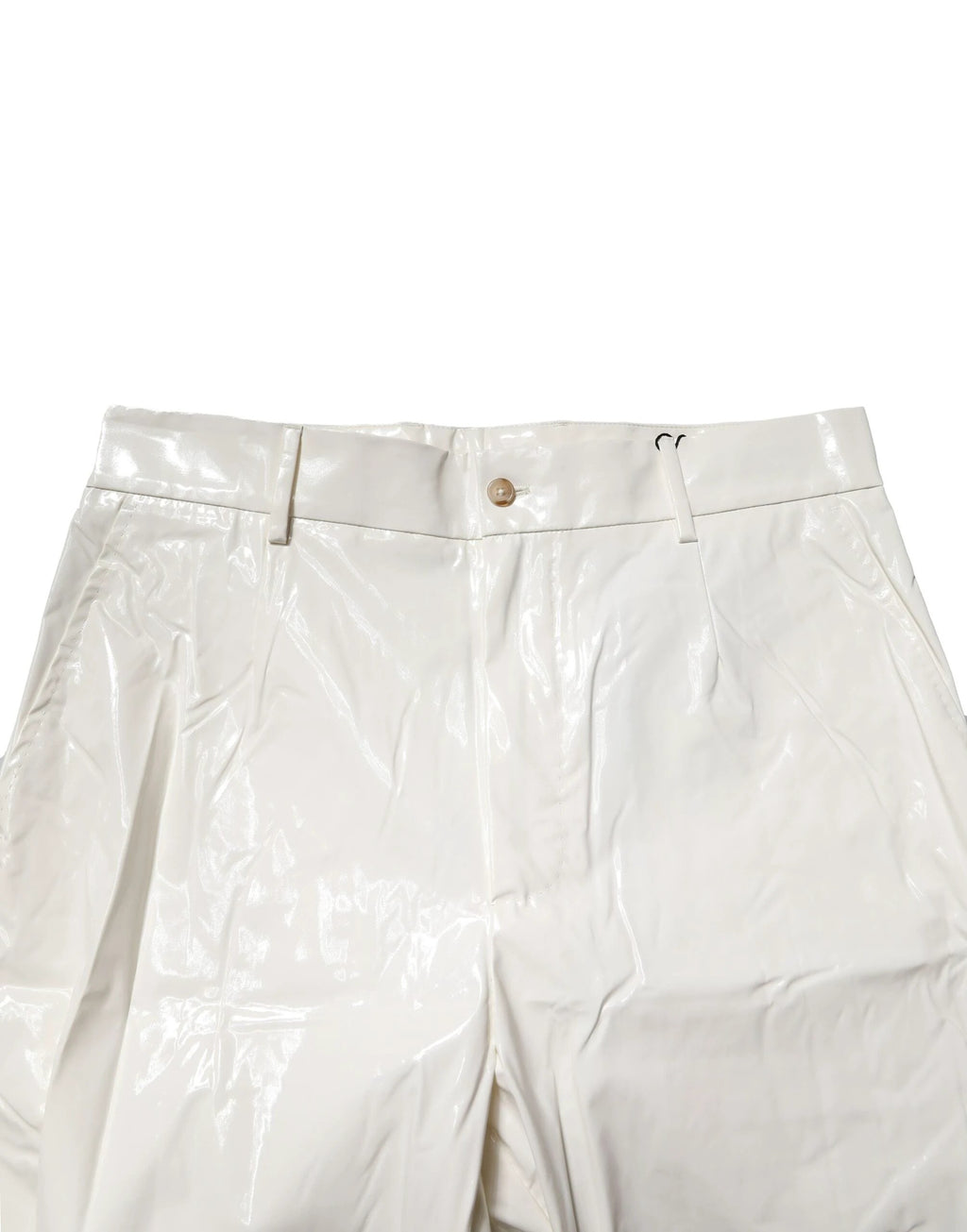 Dolce & Gabbana White Nylon Tapered Dress Men Pants by Dolce & Gabbana