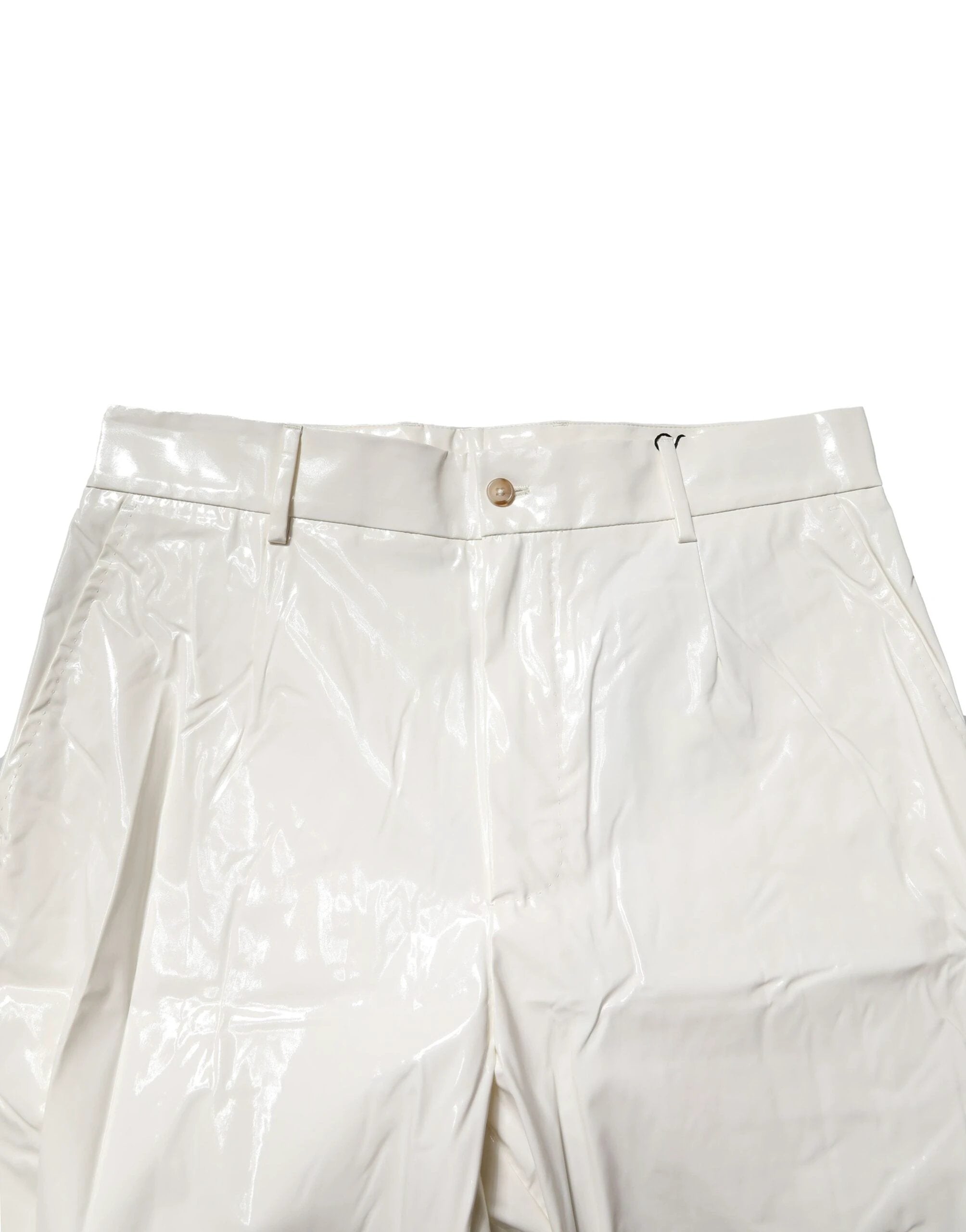 Dolce & Gabbana White Nylon Tapered Dress Men Pants by Dolce & Gabbana