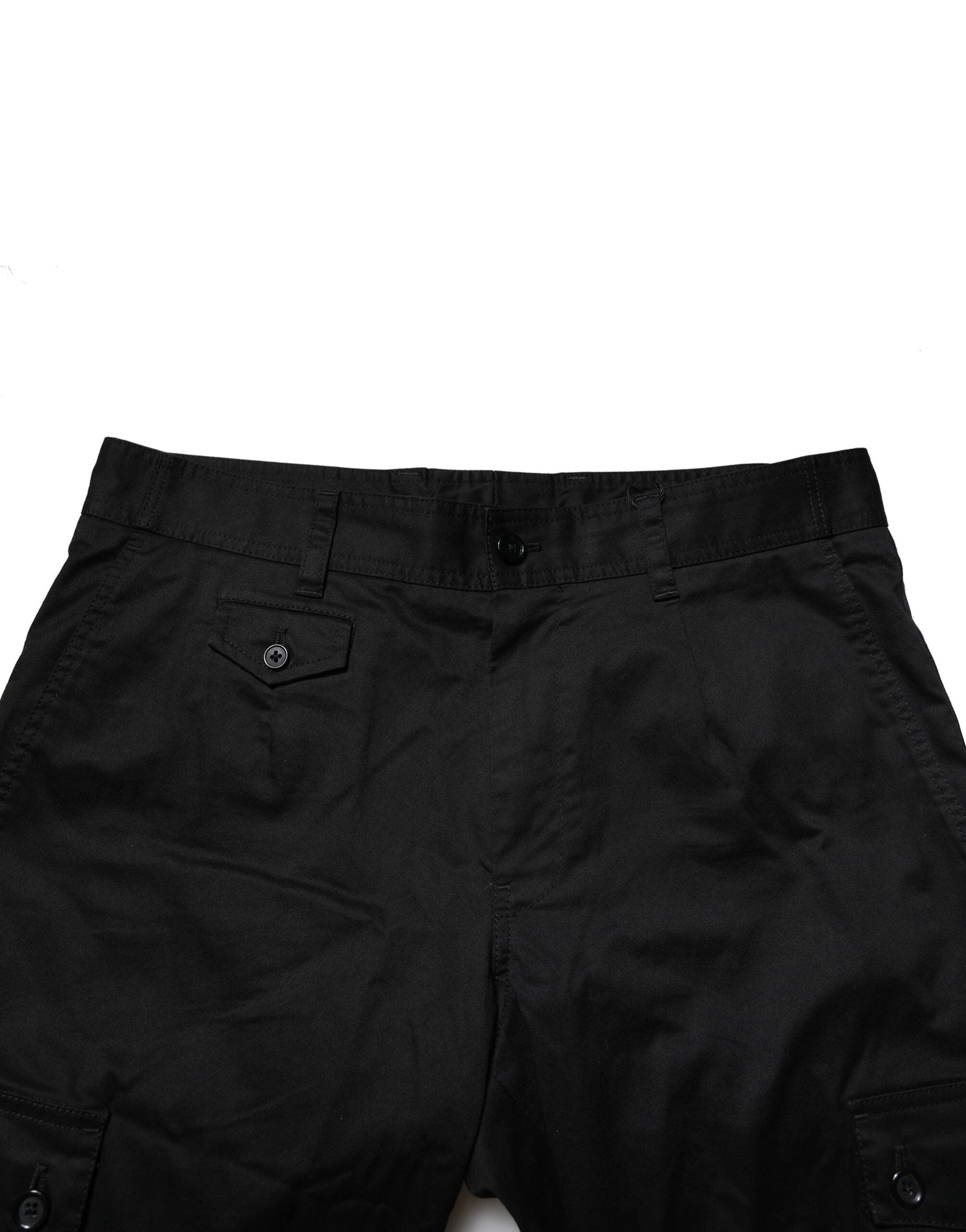 Dolce & Gabbana Black Cotton Dress Slim Formal Pants by Dolce & Gabbana
