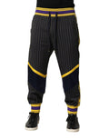 Dolce & Gabbana Multicolor Stripes Wool Jogger Pants by Dolce & Gabbana