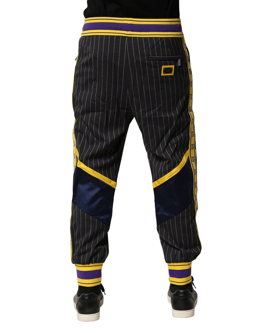 Dolce & Gabbana Multicolor Stripes Wool Jogger Pants by Dolce & Gabbana